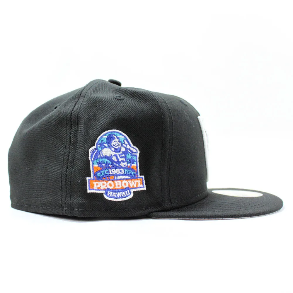 Las Vegas Raiders 1983 PRO BOWL New Era 59Fifty Fitted Hat (Glow in the Dark Logo Gray Under Brim)