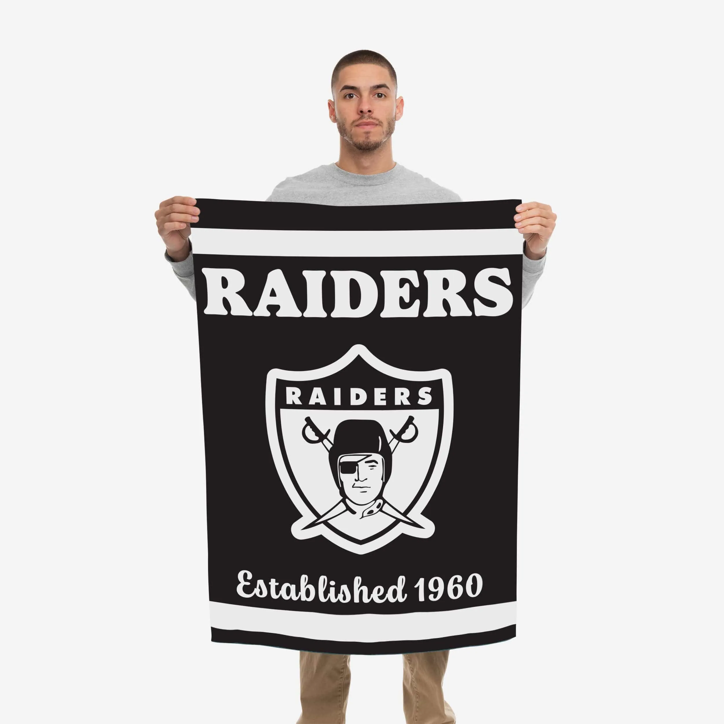 Las Vegas Raiders Vertical Retro Flag