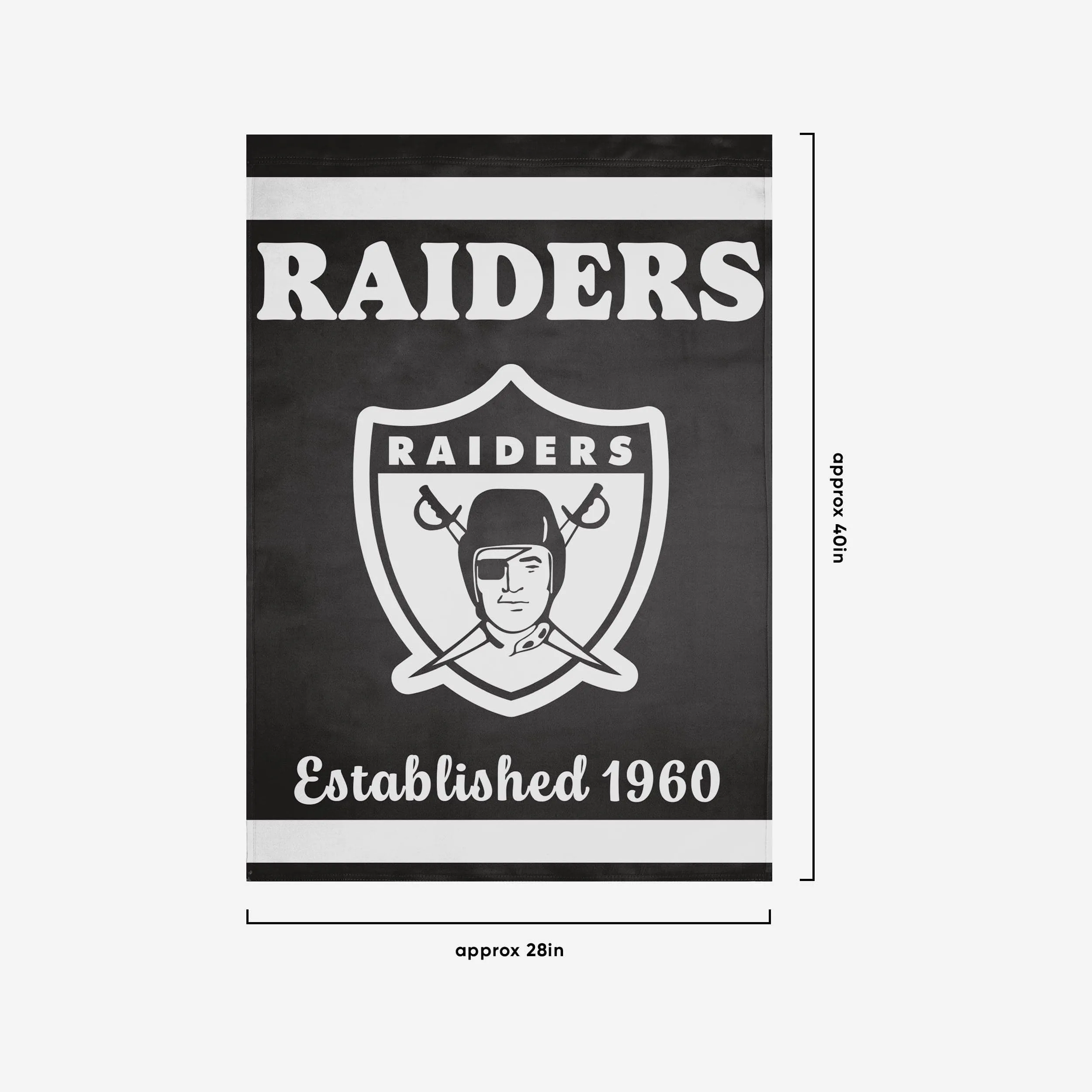 Las Vegas Raiders Vertical Retro Flag