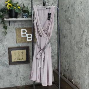 Lauren Ralph Lauren Satin Sleeveless Cocktail and Party Dress Purple Dove 4
