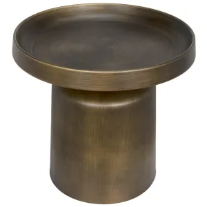 Lee Side Table, Aged Brass