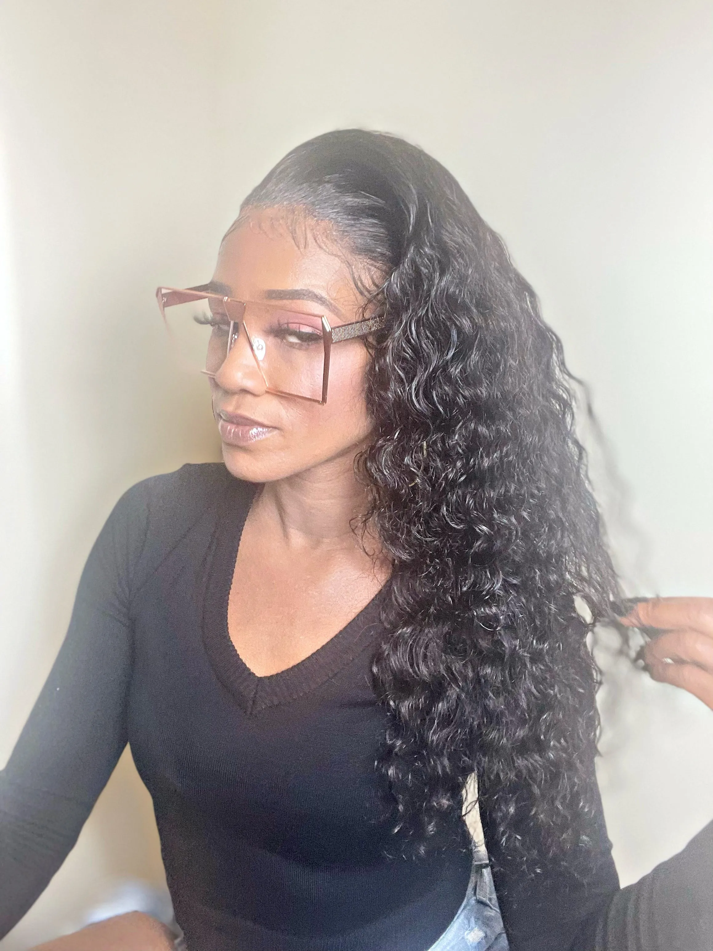 LETS BE CLEAR TRANSPARENT Large Frame Glasses