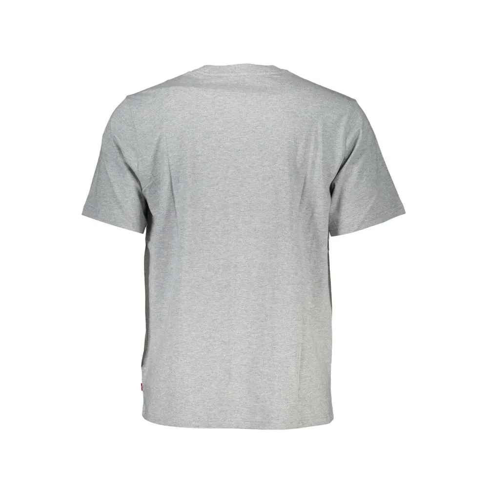 Levi's Gray Cotton Men T-Shirt