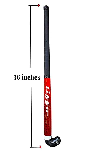 Liffo® LX-1001 Solid Wooden Hockey Sticks for Men and Women Practice and Beginner Level (L-36 Inch)