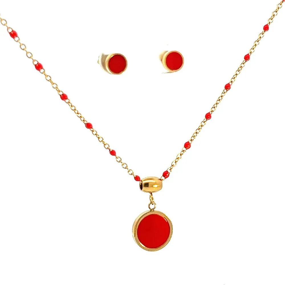 Light Luxury Elegant Delicate Geometry Pendant Charm Chain Korean Fashion Necklace For Women Stainless Steel Jewelry Set