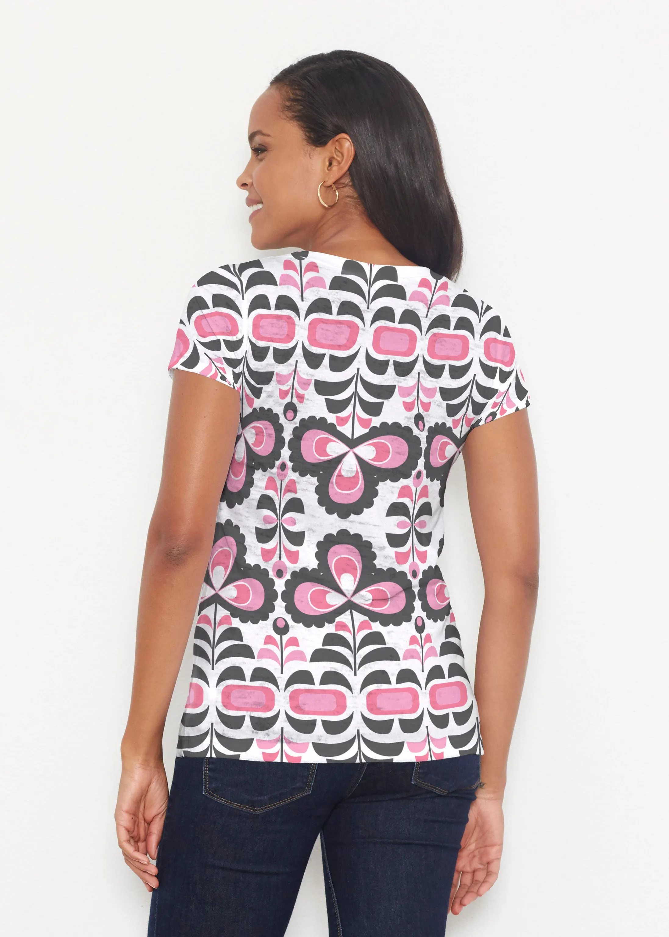 Lolly (8090) ~ Short Sleeve Scoop Shirt