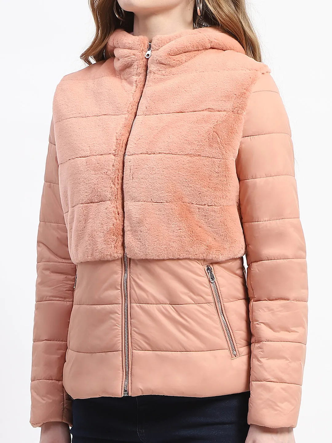 Madame Dual-Textured Rust Puffer Jacket