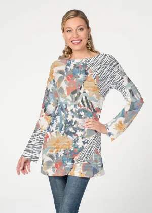 Maddy Sketch (8065) ~ Banded Boatneck Tunic