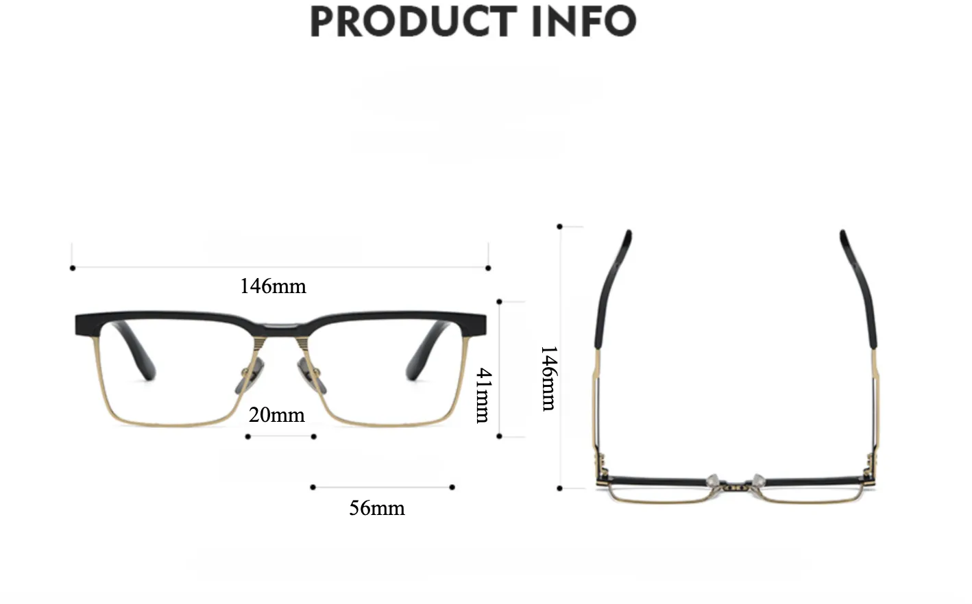 Malin Browline Retro Titanium Ultra-Light Glasses Frame