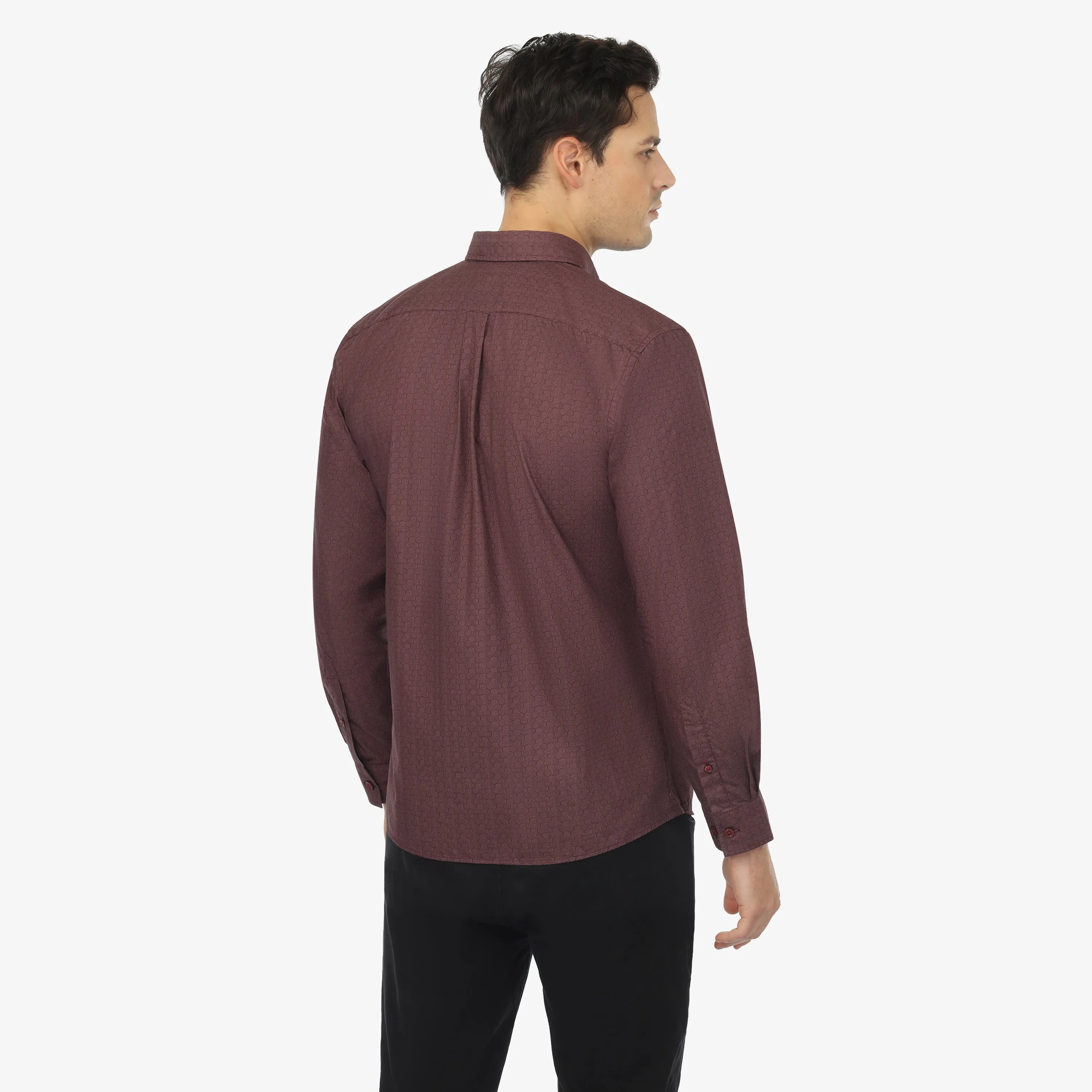Maple Grove Print Button-Down Shirt