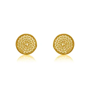MELI SOLID GOLD 18K STUD EARRINGS FILIGREE