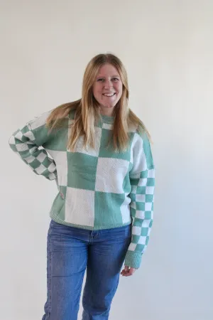 MELIA CHECKERED SWEATER