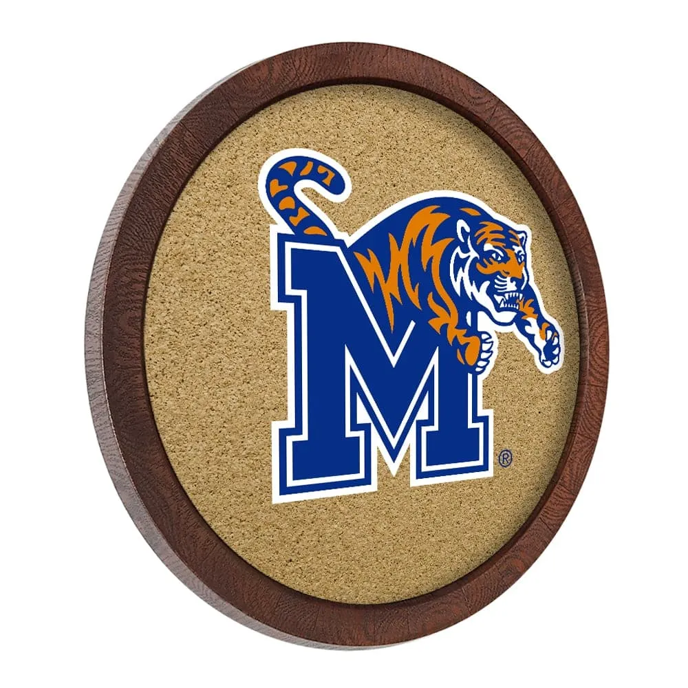 Memphis Tigers: "Faux" Barrel Framed Cork Board