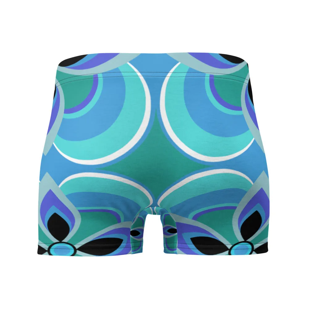Mens Boxer Briefs | Turquoise Pattern | Mid Century Modern Style