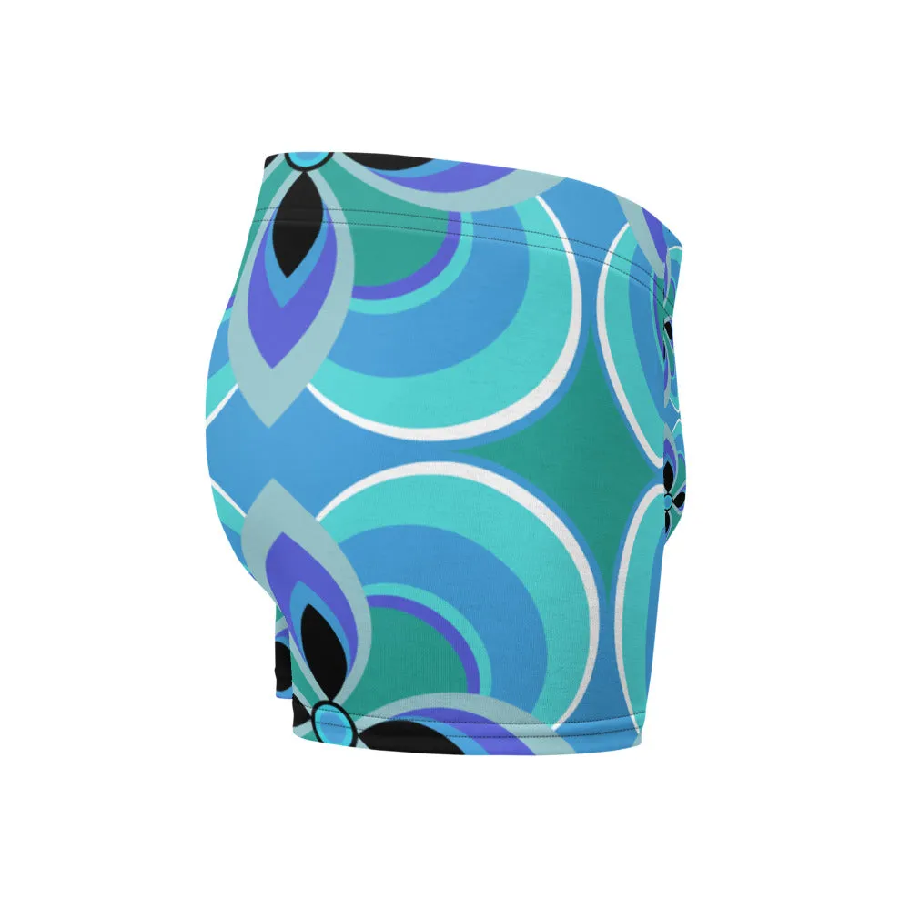 Mens Boxer Briefs | Turquoise Pattern | Mid Century Modern Style