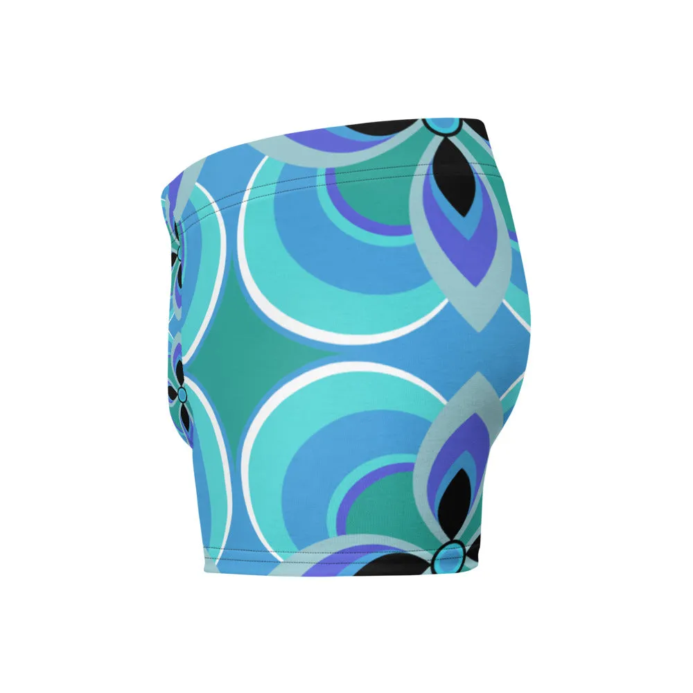 Mens Boxer Briefs | Turquoise Pattern | Mid Century Modern Style