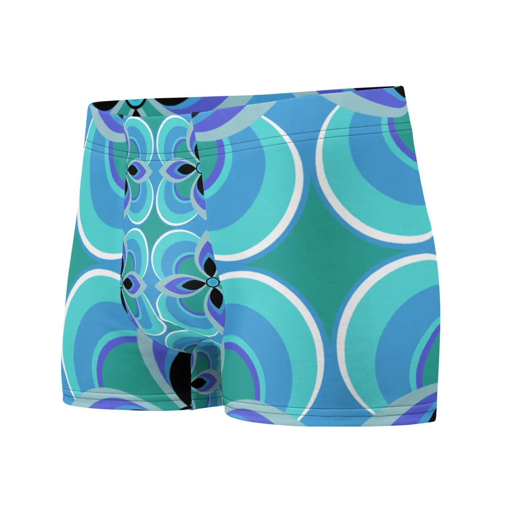 Mens Boxer Briefs | Turquoise Pattern | Mid Century Modern Style