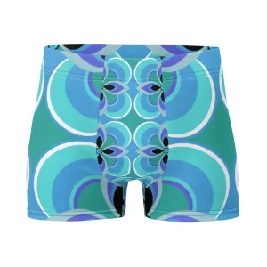Mens Boxer Briefs | Turquoise Pattern | Mid Century Modern Style