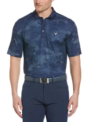 Mens Digital Camo Print Golf Polo