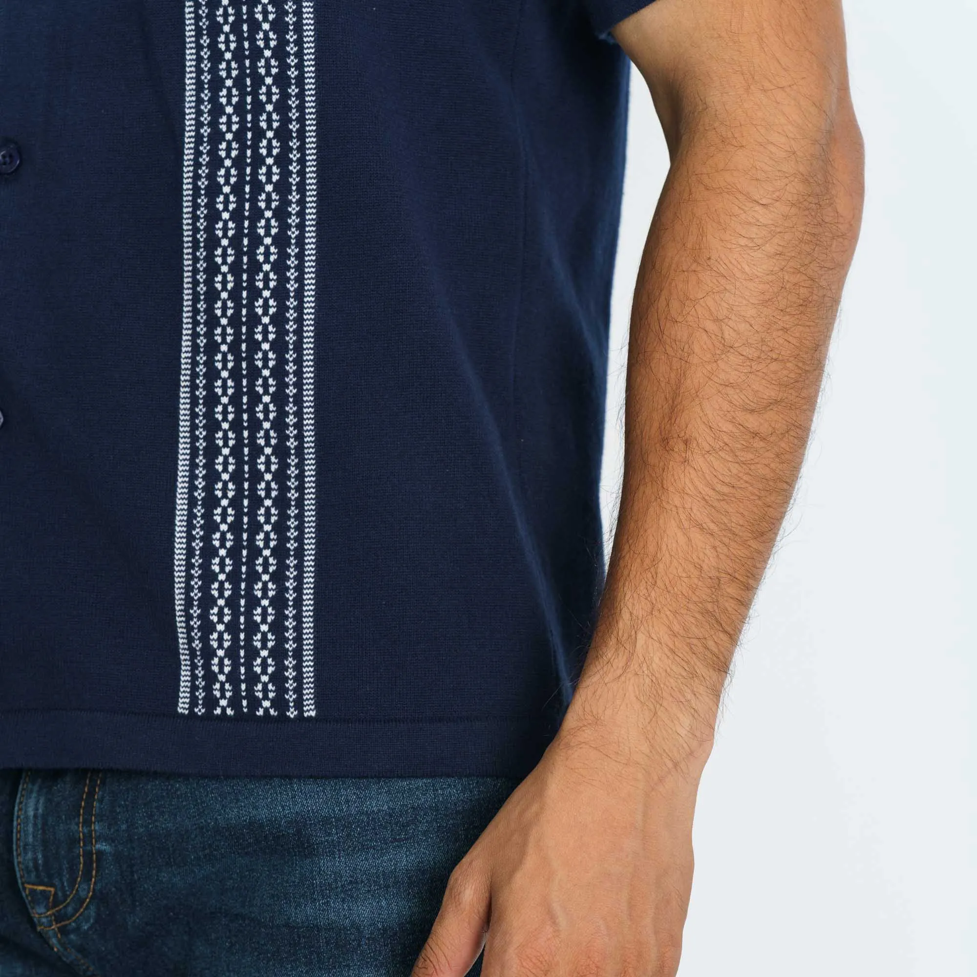 Mens Navy Sweater Shirt