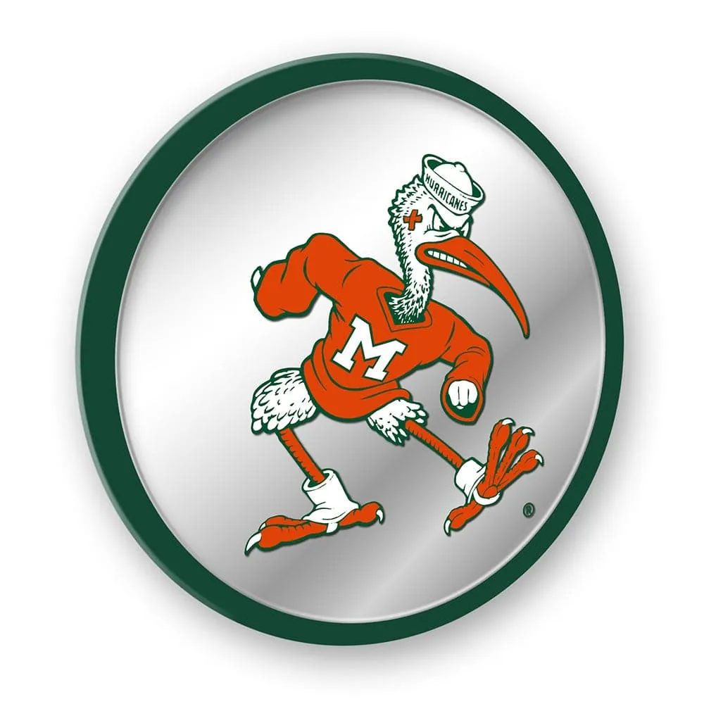 Miami Hurricanes: Mascot - Modern Disc Mirrored Wall Sign