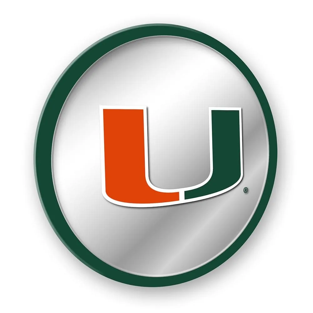 Miami Hurricanes: Mascot - Modern Disc Mirrored Wall Sign