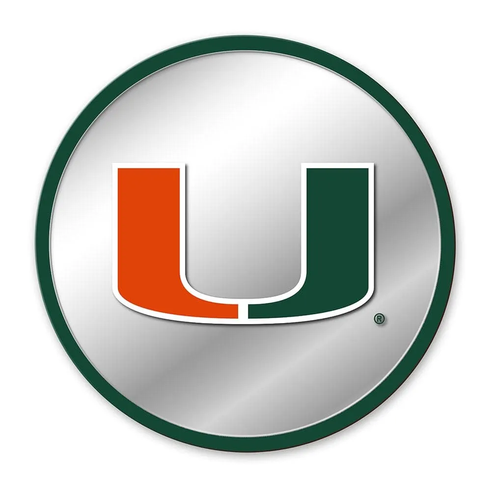 Miami Hurricanes: Mascot - Modern Disc Mirrored Wall Sign