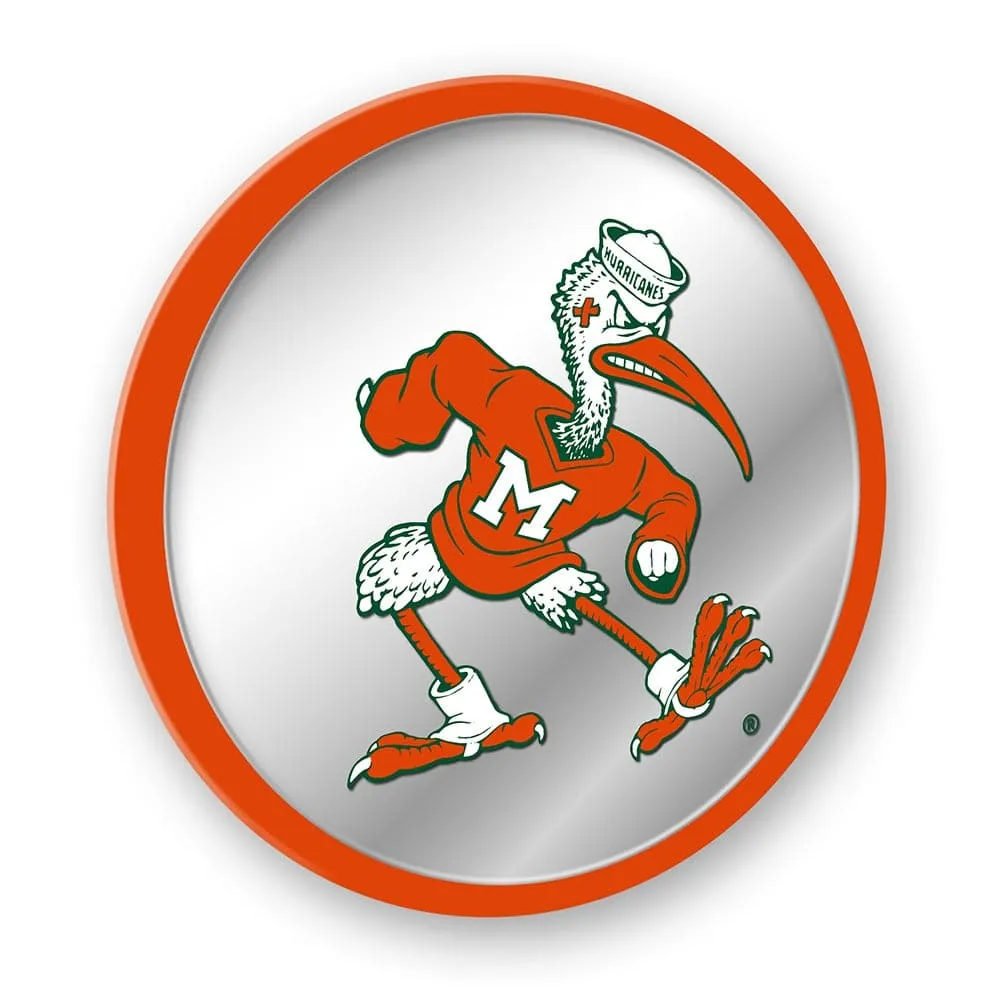 Miami Hurricanes: Mascot - Modern Disc Mirrored Wall Sign