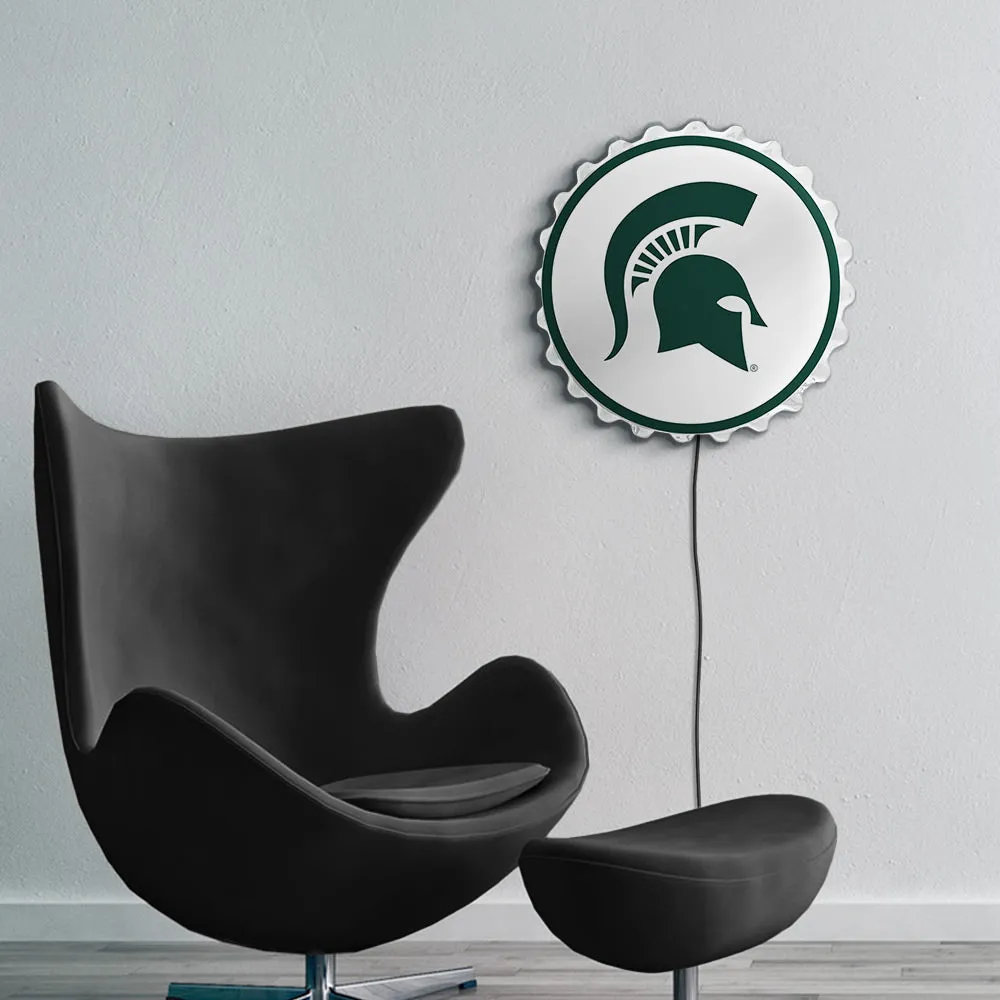 Michigan State Spartans: Helm - Bottle Cap Wall Light