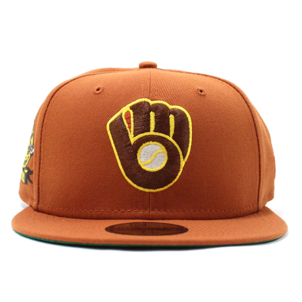 Milwaukee Brewers 1982 American League Champs New Era 59Fifty Fitted Hat (Rust Green Under Brim)