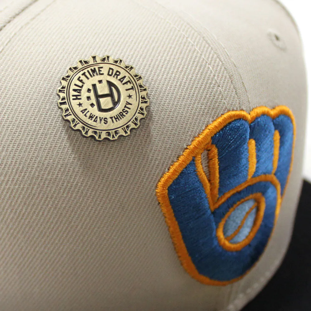 Milwaukee Brewers 1982 World Series New Era 59Fifty Fitted Hat (Halftime Cheer Pack Stone Navy 3M Under Brim)