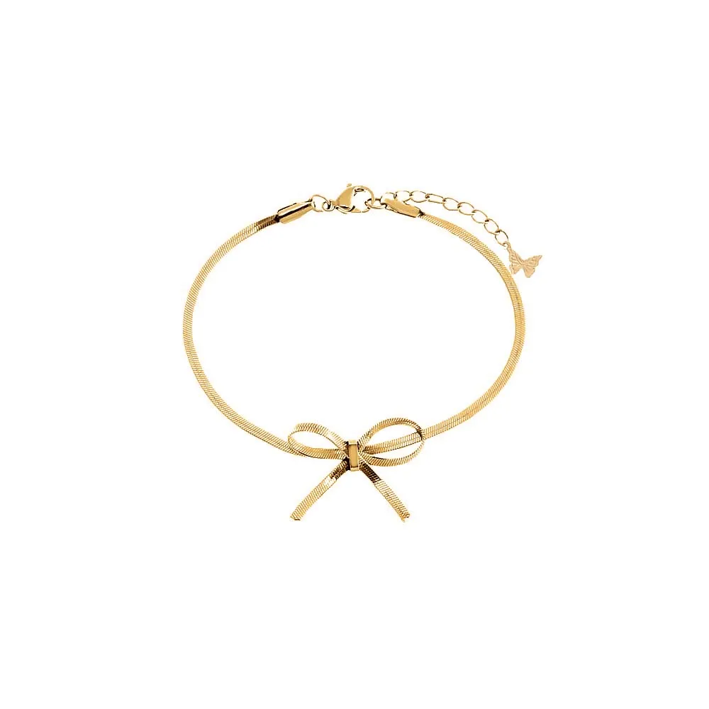Mini Bow Herringbone Bracelet