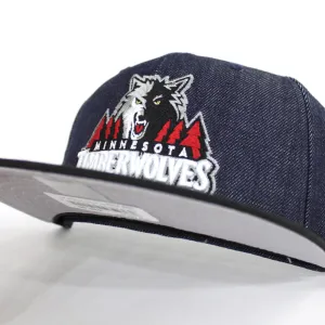 Minnesota TimberWolves New Era 59Fifty Fitted Hat (FOAMPOSITE ONE DENIM Gray Under Brim)