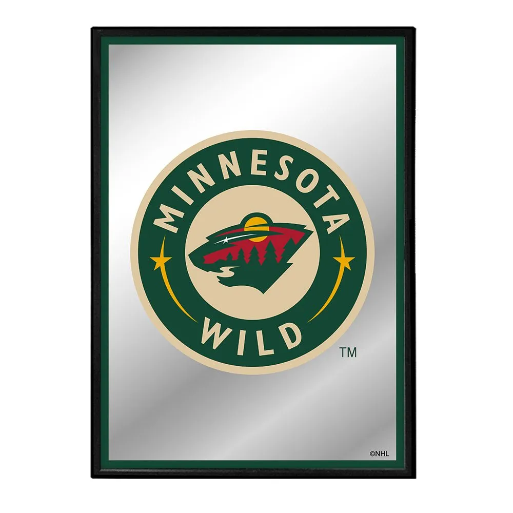 Minnesota Wild: Logo - Framed Mirrored Wall Sign