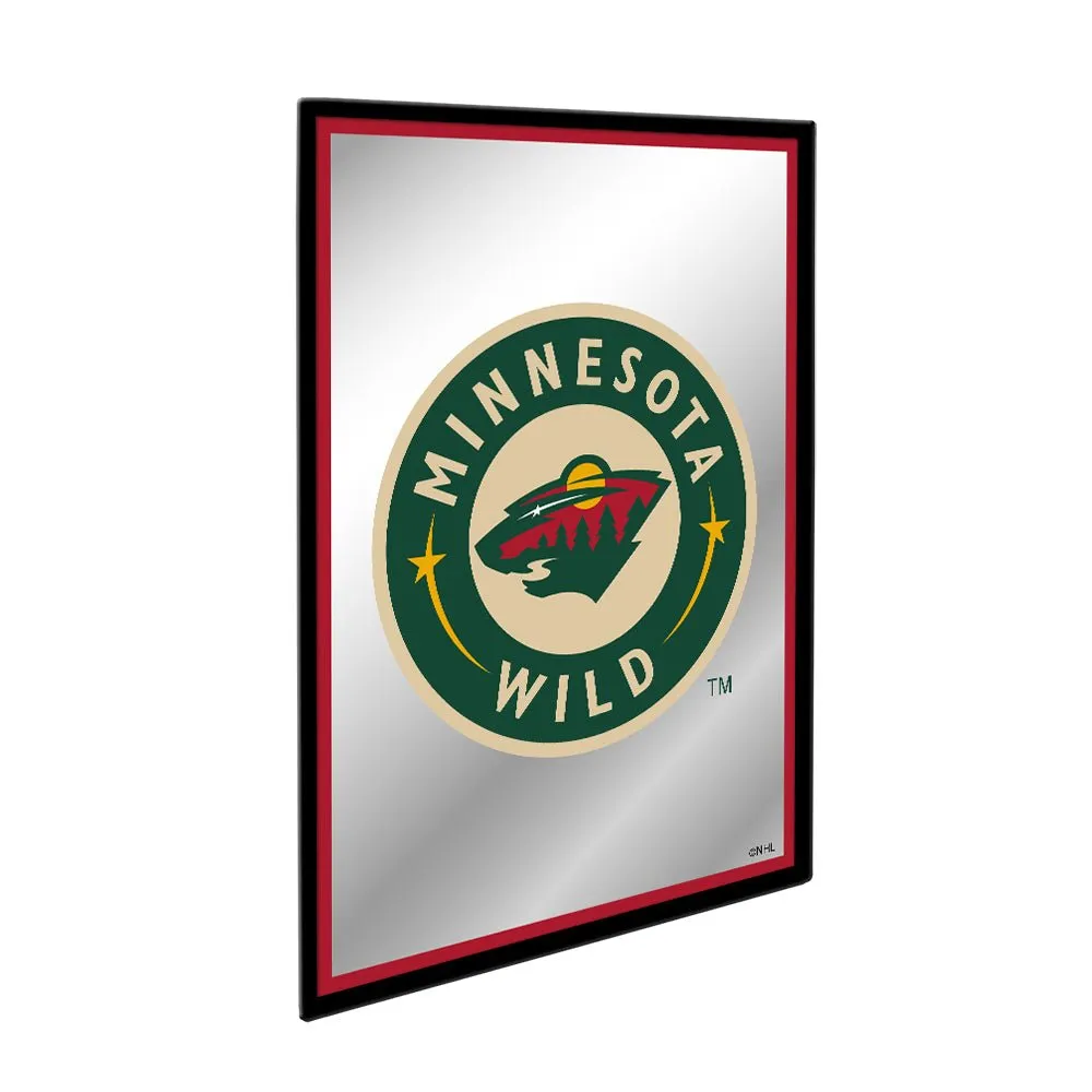 Minnesota Wild: Logo - Framed Mirrored Wall Sign