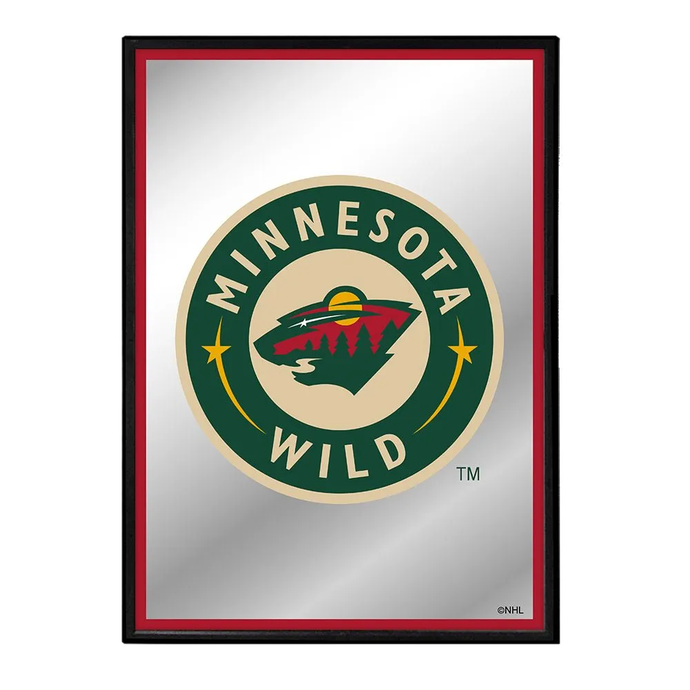 Minnesota Wild: Logo - Framed Mirrored Wall Sign