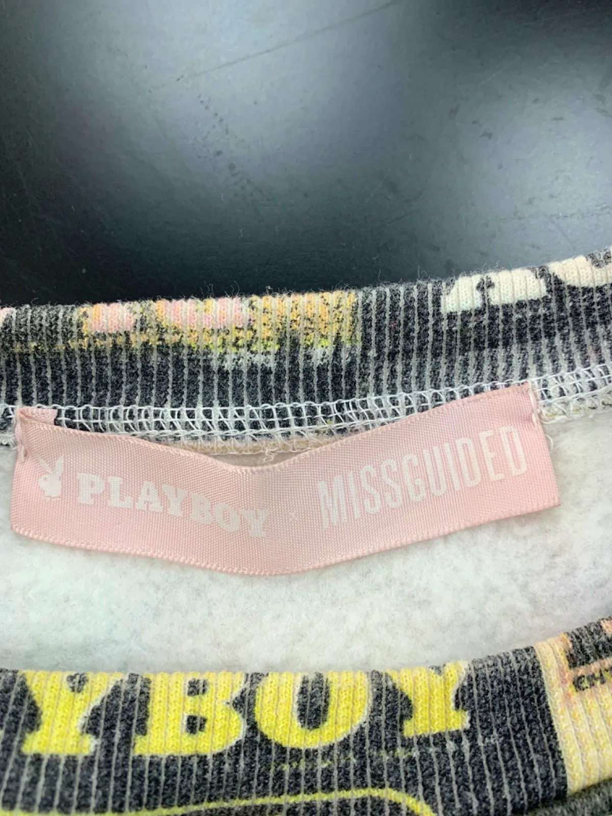 Missguided Multicolour Playboy Graphic Sweatshirt UK 8