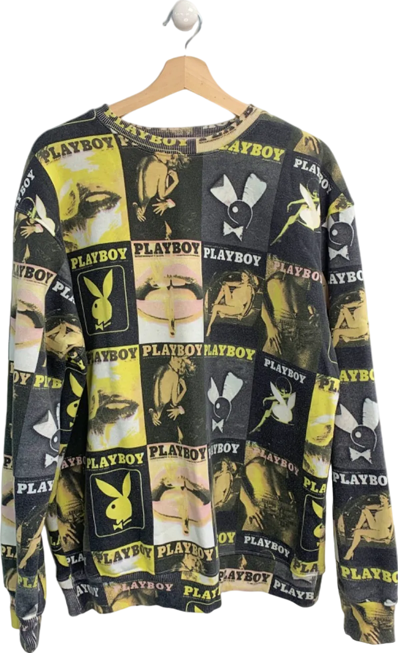 Missguided Multicolour Playboy Graphic Sweatshirt UK 8