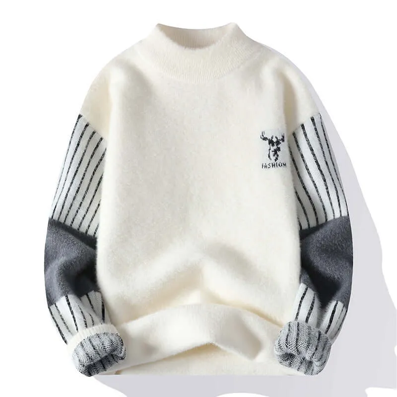 Mock Neck Color Block Sweater | Urban Fashion