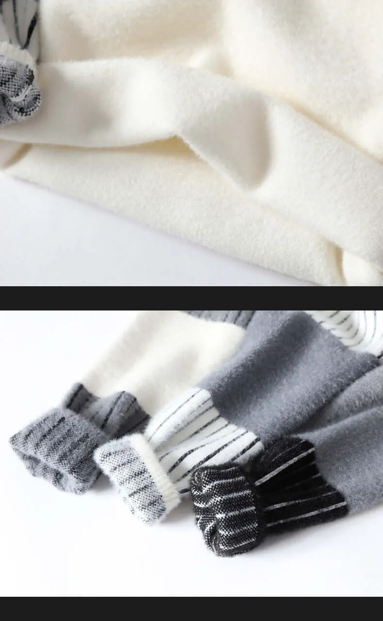 Mock Neck Color Block Sweater | Urban Fashion