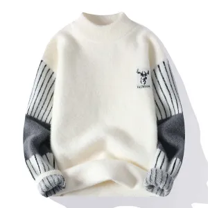 Mock Neck Color Block Sweater | Urban Fashion
