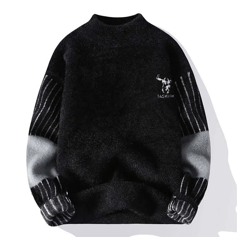 Mock Neck Color Block Sweater | Urban Fashion