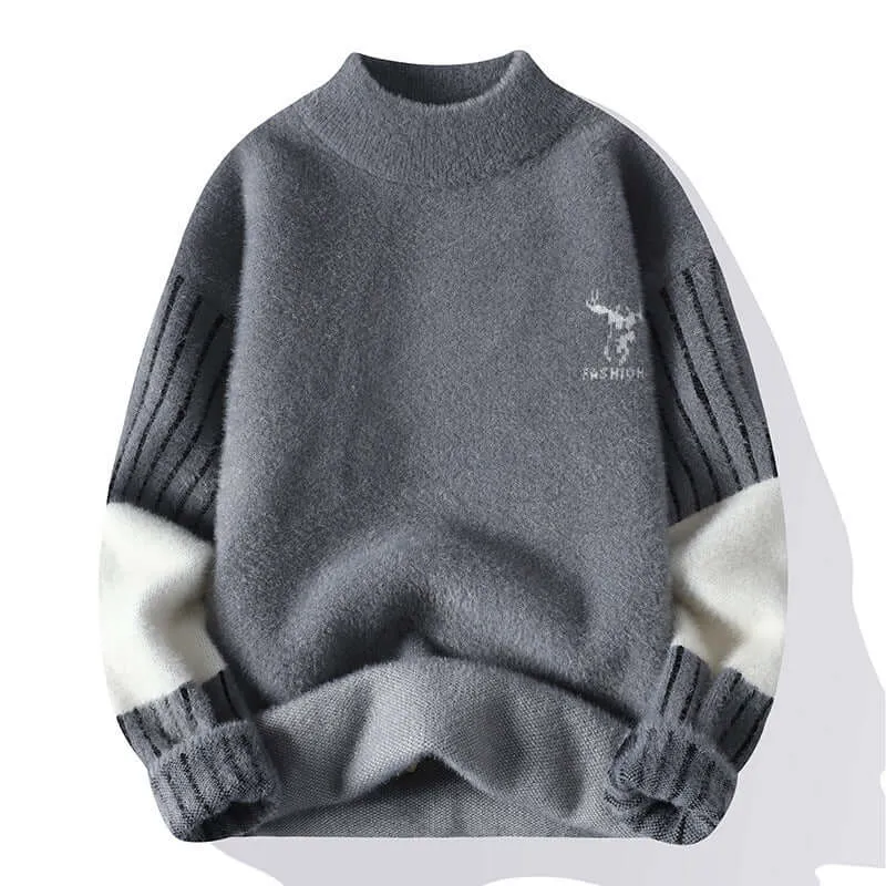 Mock Neck Color Block Sweater | Urban Fashion