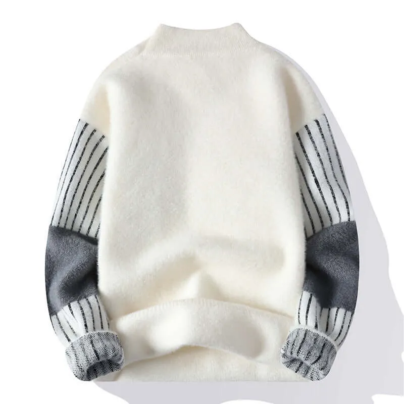 Mock Neck Color Block Sweater | Urban Fashion