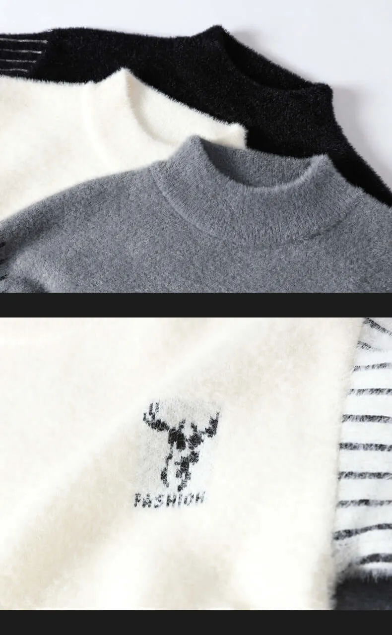 Mock Neck Color Block Sweater | Urban Fashion