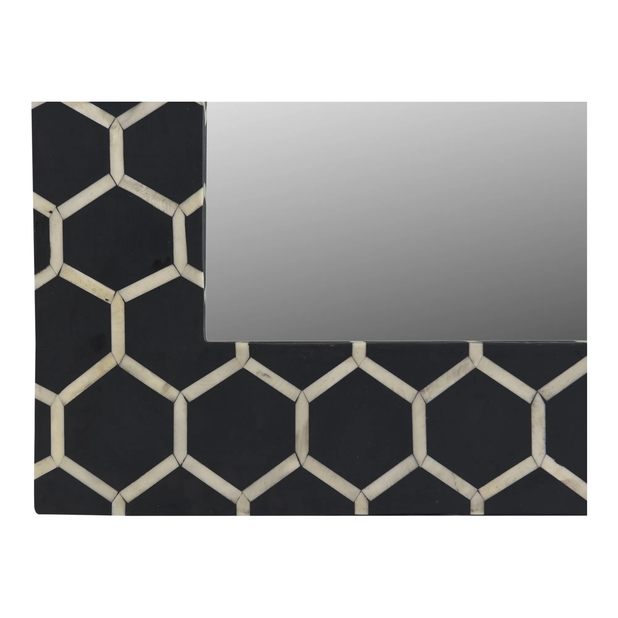Modern Honeycomb Bone Inlay Wall Mirror
