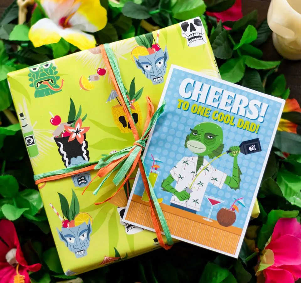 Monster Tiki Cocktails Gift Wrap (1 Sheet)