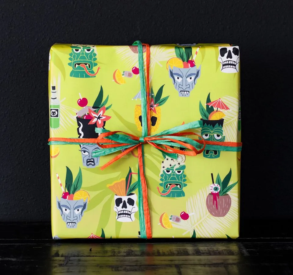 Monster Tiki Cocktails Gift Wrap (1 Sheet)