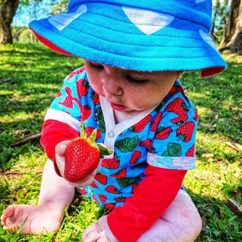 Moromini Blue Hearts Bucket Hat
