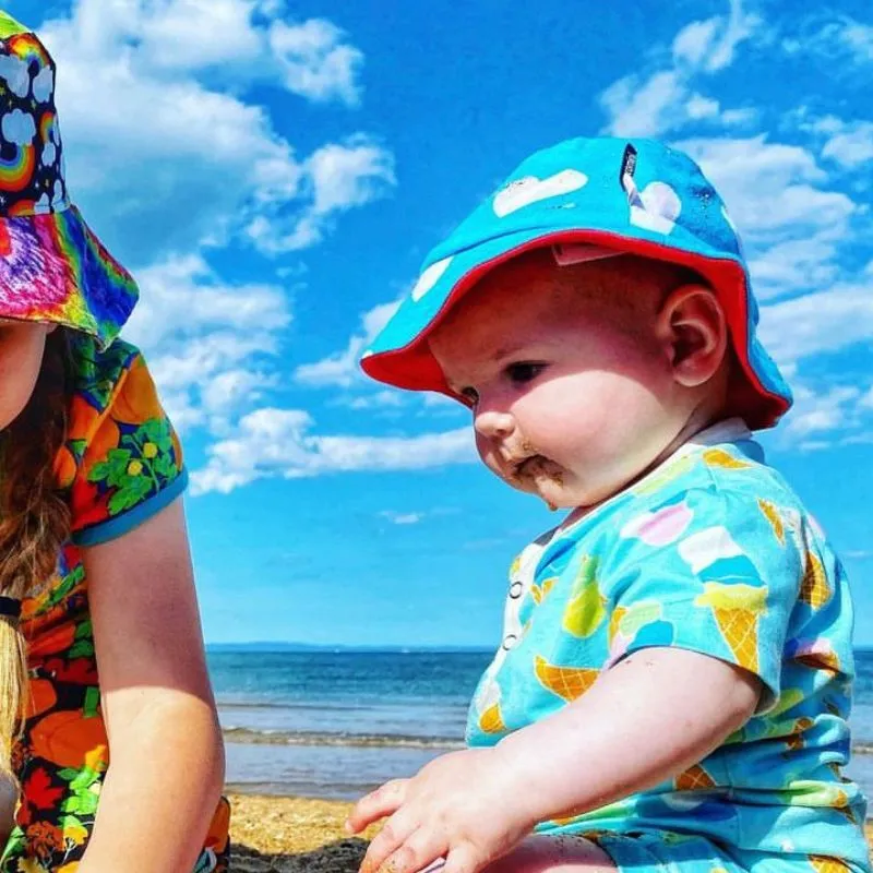 Moromini Blue Hearts Bucket Hat